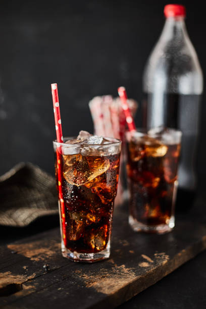 istock Close up glass of refreshing cola. 1225229056