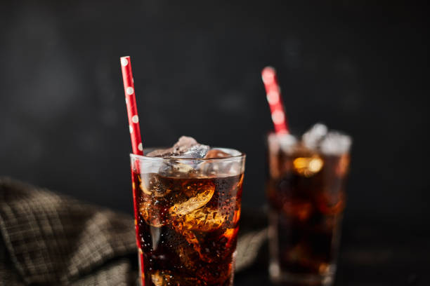 istock Close up glass of refreshing cola. 1225229218