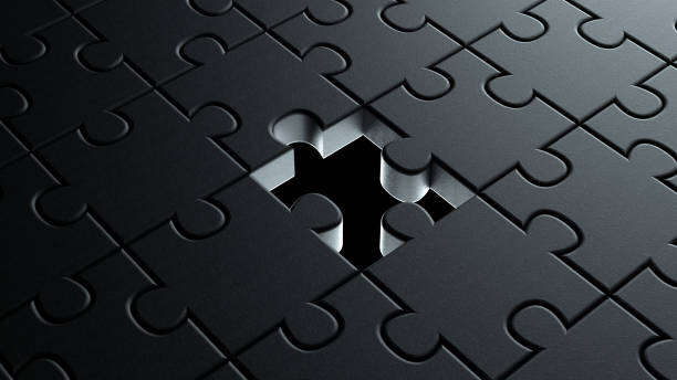 istock 3d illustration of puzzle pieces background texture with missing piece 1225229467