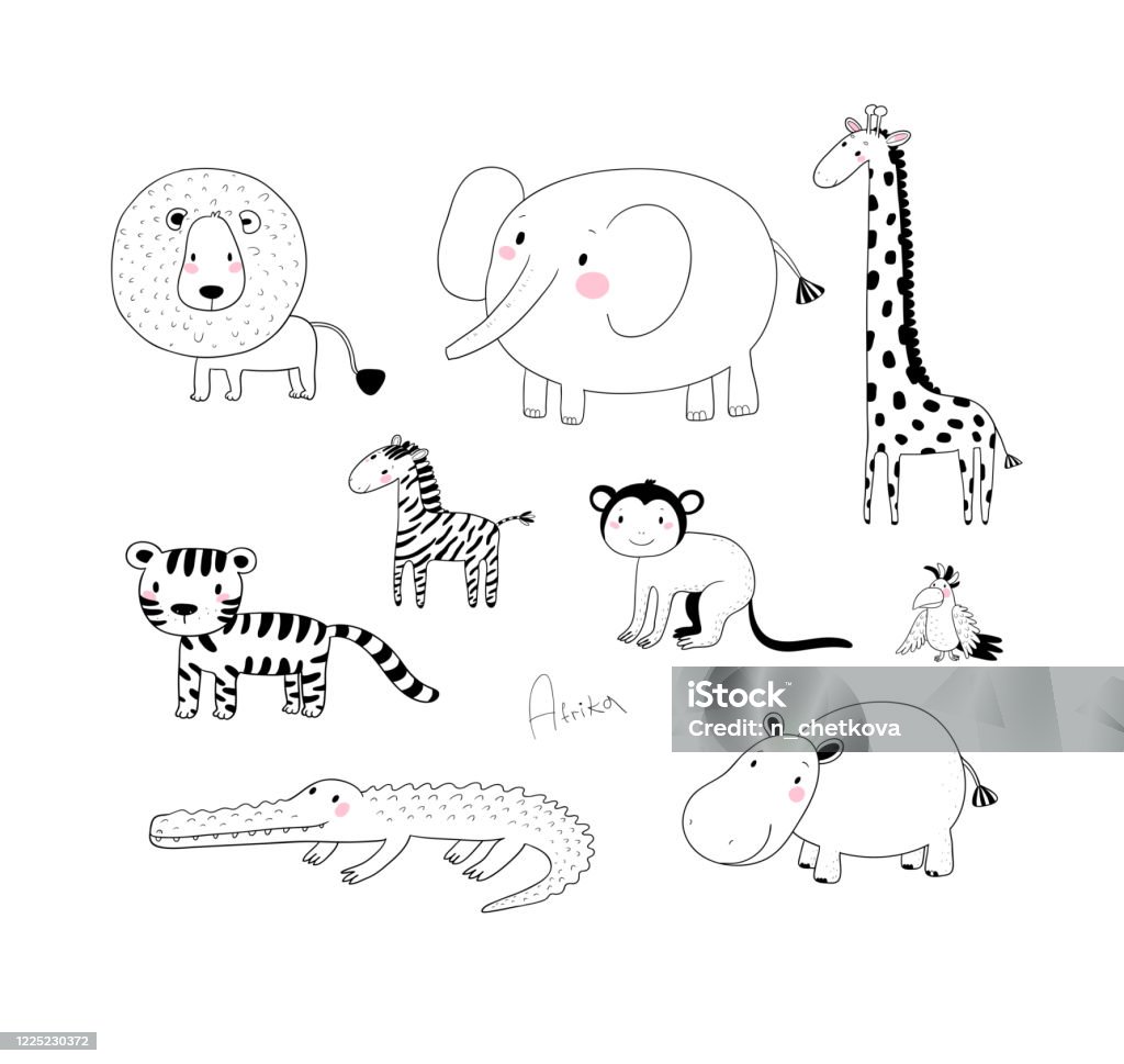 African Animals Cute Cartoon Lion And Tiger Elephant And Zebra Monkey And Parrot Fun Zoo Stock Illustration - Download Image Now - iStock African Animals Cute Cartoon Lion And Tiger Elephant And Zebra Monkey And Parrot Fun Zoo Stock Illustration - Download Image Now - iStock