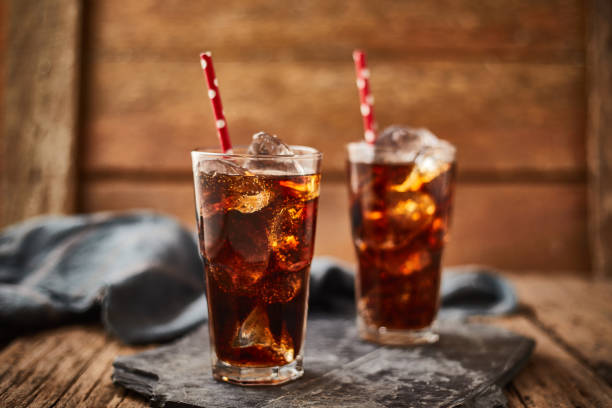 istock Close up glass of refreshing cola. 1225230664