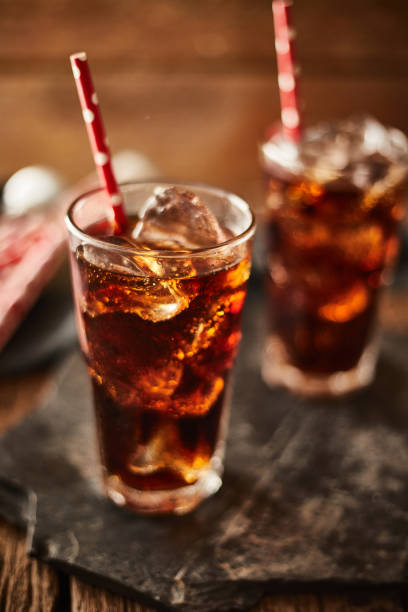 istock Close up glass of refreshing cola. 1225231504