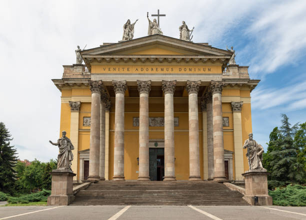 istock Facade Cathedral Basilica also called Eger Cathedral in Eger, Hungary 1225235640