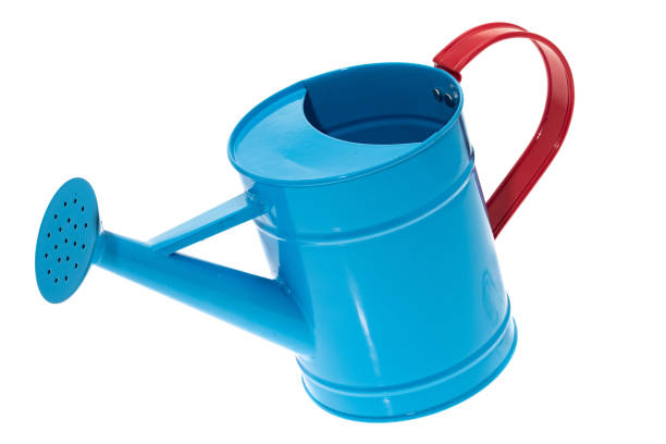 Blue metal watering can