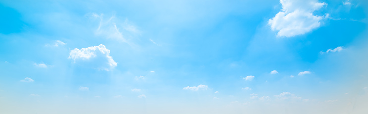 blue sky with white, soft clouds