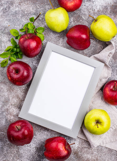 istock Fresh red and green ripe apples 1225254509