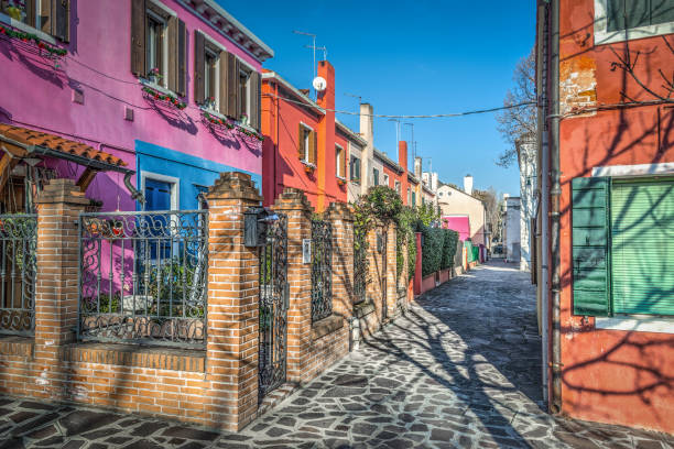 istock colorful backstreet in Burano 1225255412