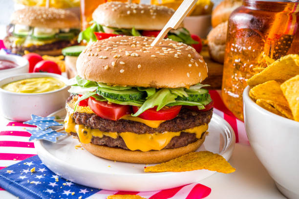 istock Traditional American Picnic with burgers 1225257646