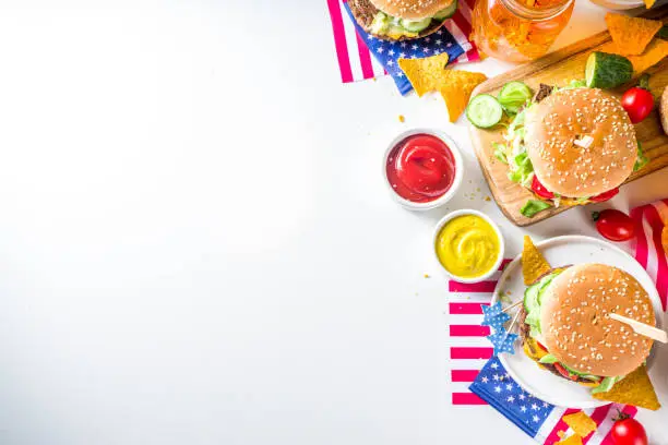 Photo of Traditional American Picnic with burgers