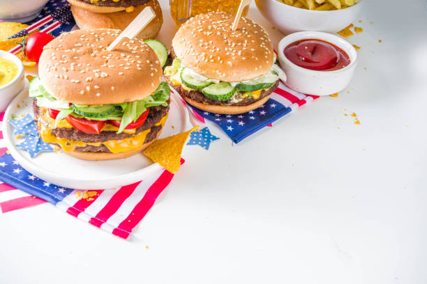 istock Traditional American Picnic with burgers 1225257906