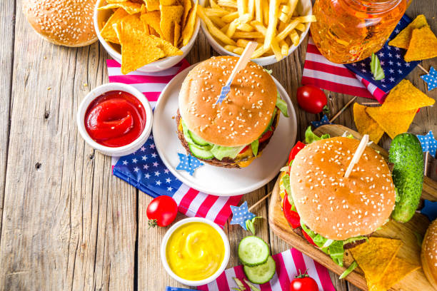 istock Traditional American Picnic with burgers 1225257920