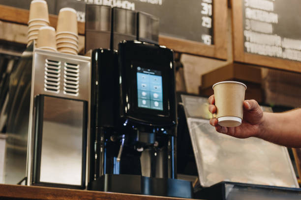 istock Coffee machine in the cafe 1225259758