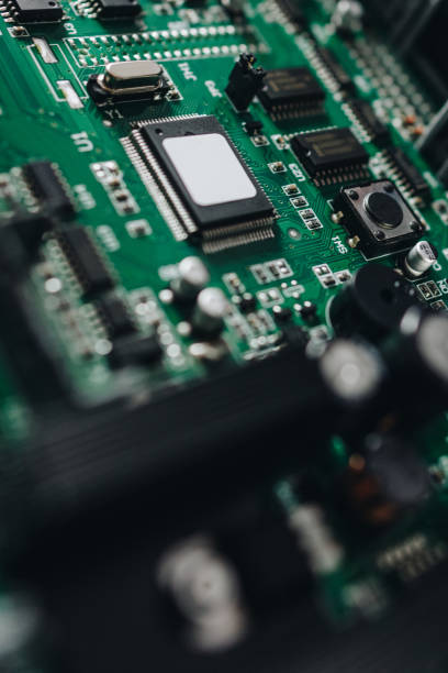 istock Close-up of electronic circuit board 1225259785