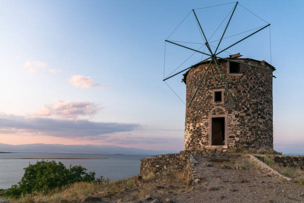 istock Old Stone Windmill Ayvalik, Cunda, Turkey 1225259794
