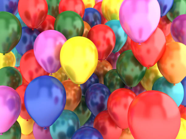 istock Bunch of Balloons - 3D Rendering 1225267812