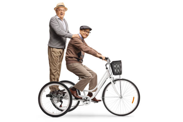 istock Elderly men riding on a tricycle 1225269930