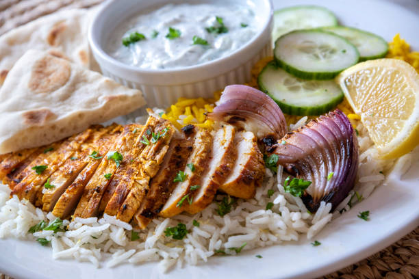 istock Chicken Shawarma with Rice and Vegetables 1225274532