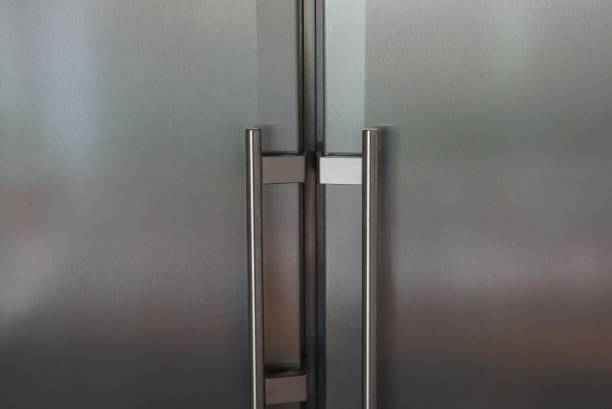 istock gray metal texture from the iron door 1225277033