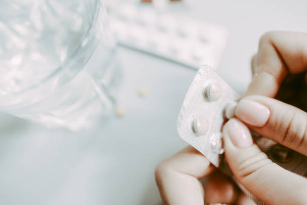 istock Hands holding the tablets pack and squeezes the pill. 1225278027