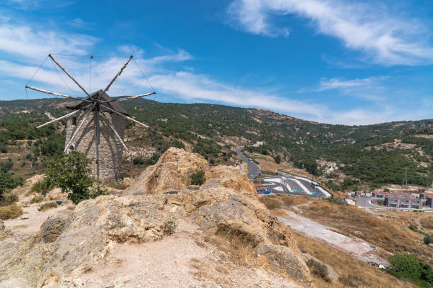 istock Windmills in Foca, Izmir - Turkey 1225279203