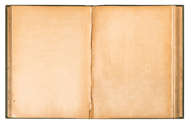 istock Open old book used paper pages isolated white background 1225280762