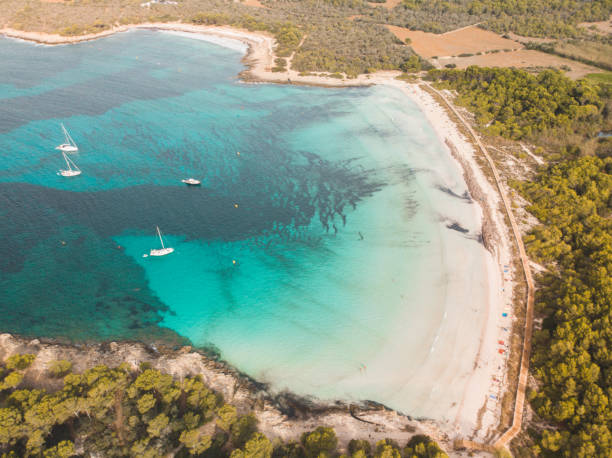 istock Beautiful turquoise beach in Menorca 1225284572