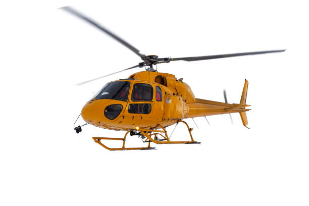 istock Yellow Search and Rescue Helicopter flying. 1225284608