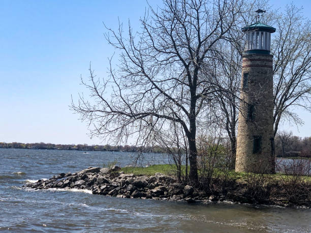 Lighthouse at Asylum Point Park in Oshkosh, Wisconsin