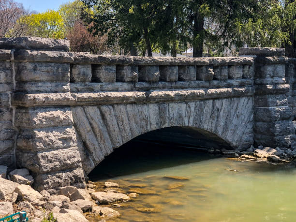 istock Old stone bridge in Oshkosh, Wisconsin 1225285394