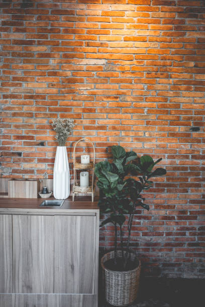 istock Brick Wall and Counter in Cafe 1225288235