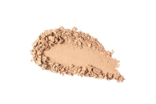 istock Face powder swatch isolated on white 1225289064