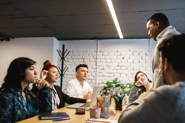 istock Keeping the team meetings interactive and on the point 1225290224