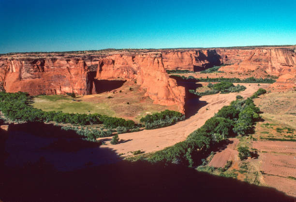 Canyon de Chelly National Monument - Wide Angle Canyon View - 1998