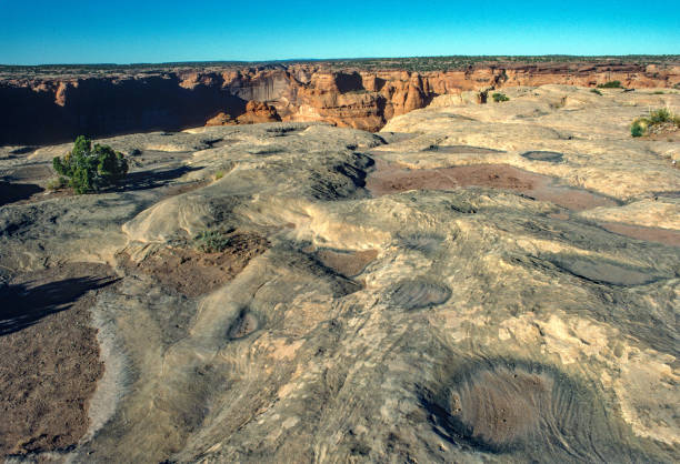 Canyon de Chelly National Monument - Potholes at Overlook - 1998