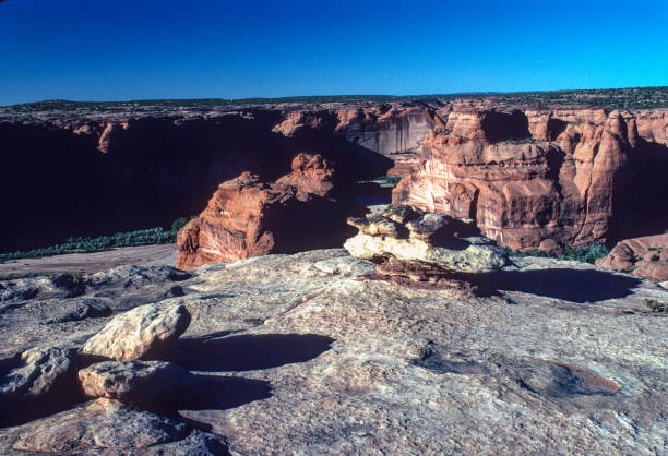 istock Canyon de Chelly National Monument - Junction Overlook & Foreground Rock - 1998 1225293585