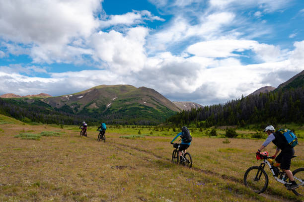 istock Group of freinds on a mountain biking adventure 1225302625