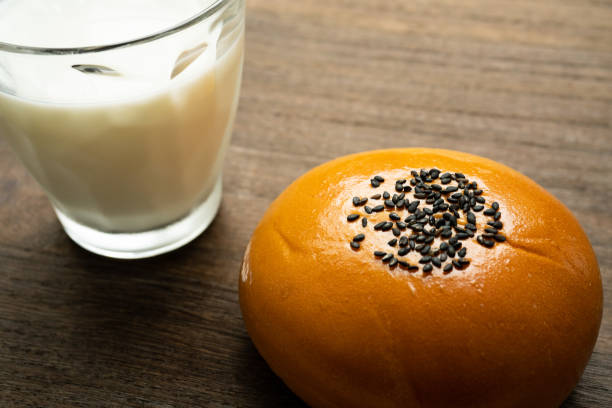 istock Anpan round bread with azuki red beans and milk 1225322747