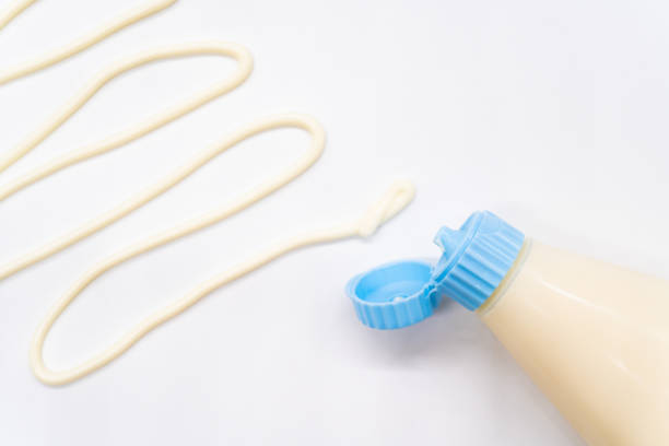 istock Mayonnaise sauce on white background 1225324469