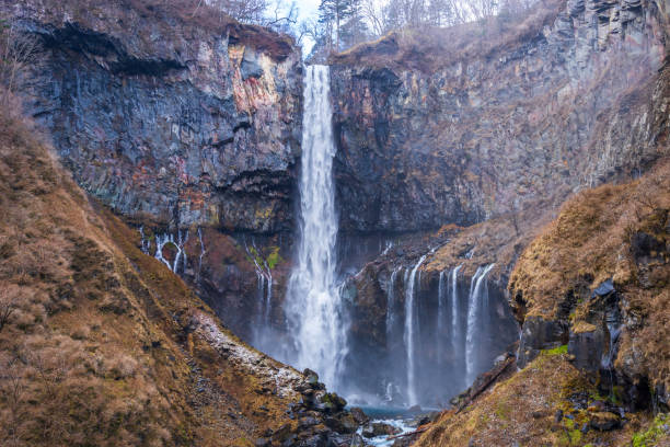 natura magnifica. - water beauty in nature waterfall nikko foto e immagini stock