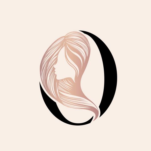 Beautiful Woman Face Silhouette And Letter Ohair And Beauty Salon  Decorative Typographic Logolettering Sign Stock Illustration - Download  Image Now - iStock