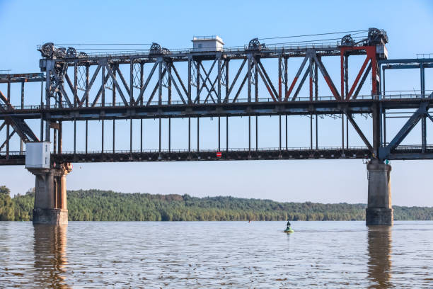 istock Danube Bridge, central section. Steel truss bridge 1225331124