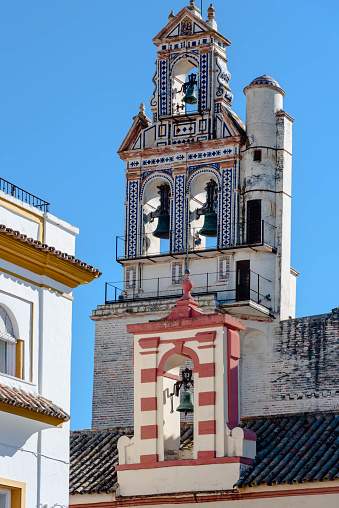 details of bell towes in ecija , andalusia , spain