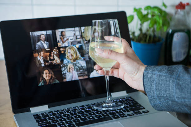 istock Home Office Set Up for Webinar and Teleconference 1225336695