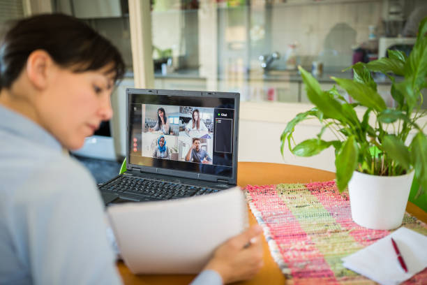 istock Businesswoman working at home 1225336888