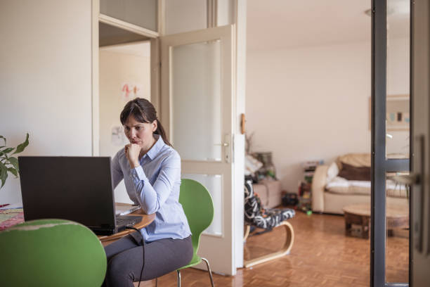istock Businesswoman working at home 1225337374