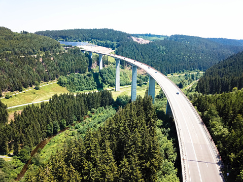 Aerial view of Gutachtal Bridge, Black Forest, Germany