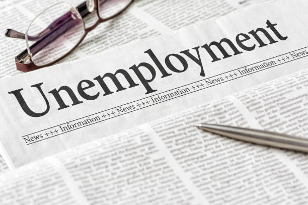 istock A newspaper with the headline Unemployment 1225339560