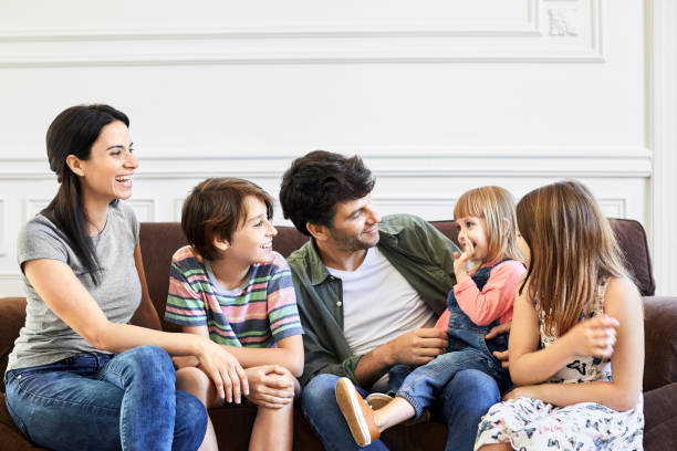 istock Family at home during stay at home order 1225340892