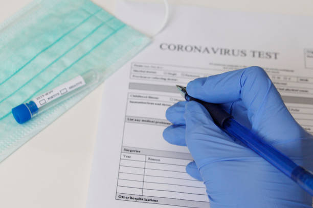 istock Laboratory test for determination of Coronavirus. Concept. 1225342587