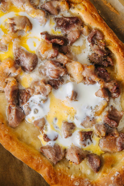 istock Traditional Macedonian Cuisine; pizza with cubed meat 1225356907